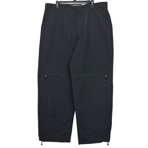 VTG Y2K Levis SILVERTAB Nylon Track Pants Mens XL 38x34 Baggy Wide Leg Black 90s